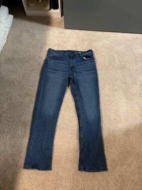 George Men's Straight Jeans in Dark Blue Denim